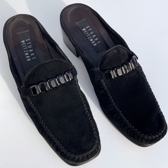 Stuart Weitzman Black Suede Mules - Picture 3 of 5